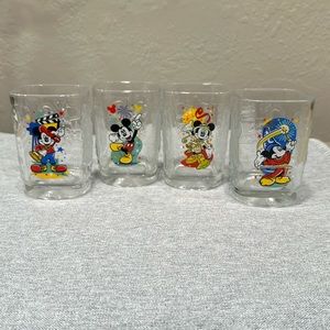 Set of 4 Mcdonalds 2000 Mickey Mouse Glasses Collectors Edition Excellent Cond.